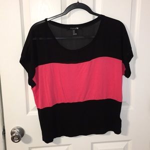 Black and Pink Forever 21 Shirt